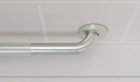 Flange cover and the knurled grip on the HealthCraft L-shaped grab bar