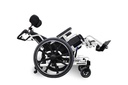 STP with a white custom-colour frame, seat and back tilted together, headrest fitted, seen from the side
