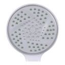 Close-up of the spray face of the Carex hand shower, showing its single ring of nozzles
