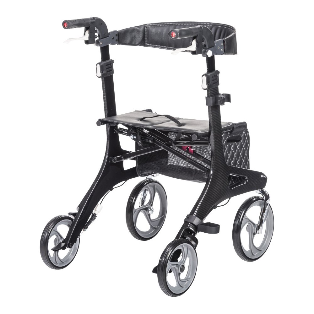 Push-button height adjuster and brake lever on the Nitro Elite CF handle