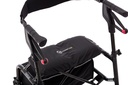 The neXus seat cover fitted on the seat of a neXus rollator