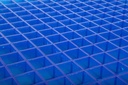 Close-up of the blue Geo-Matrix gel column grid that forms the firm bottom layer