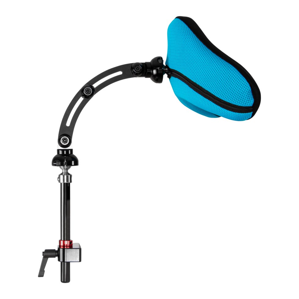 Spex Stylo 260 head support mechanism with its longer adjustable links and ball joints