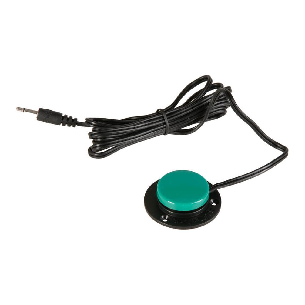 Switch-It Spec Switch with its green activation surface and flush base