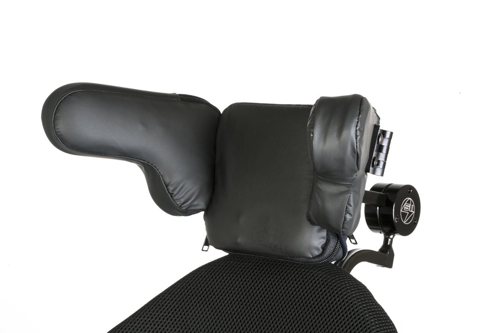 The Dual Pro back pad and a facial pad seen from behind, above the chair seat back