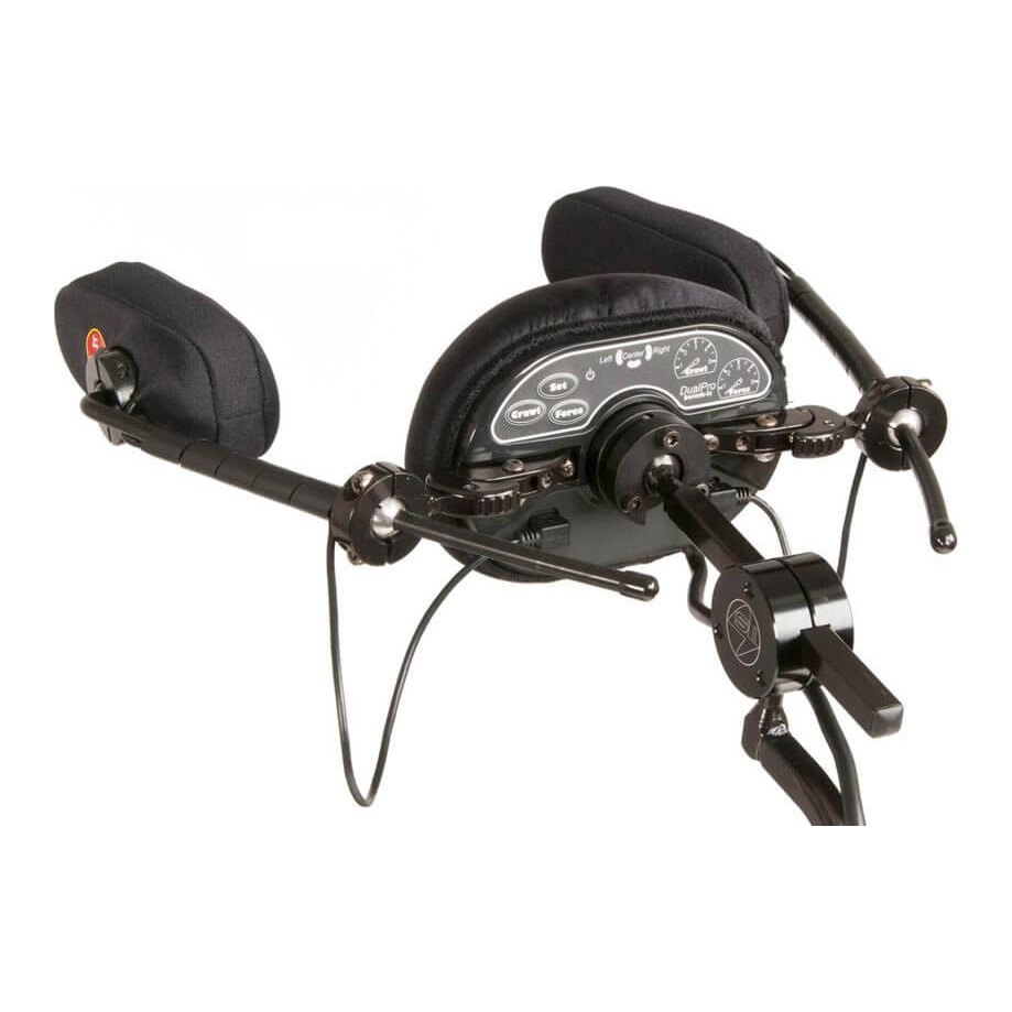 The Dual Pro back pad with the on-board programmer and its Set, Force and Crawl buttons