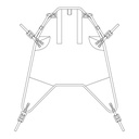 Line drawing of the Handicare In-Situ high Easy sling M921530 straps