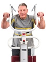 Handicare Stand Assist clip sling M921526, front view at the handles