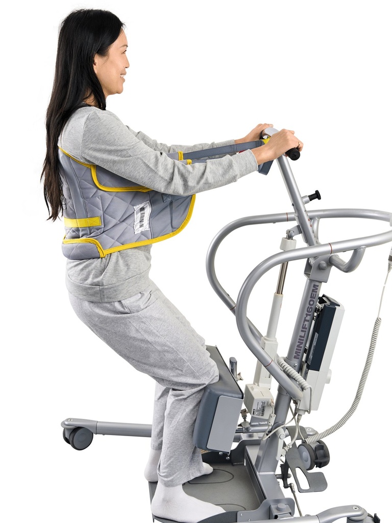 Handicare Stand Assist loop sling M921519, side view on the sit-to-stand lift