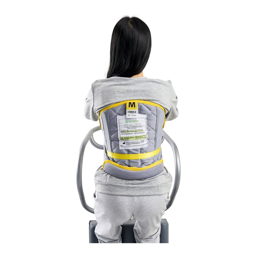 Handicare Stand Assist loop sling M921519, back view with the size label