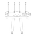 Line drawing of the Handicare polyester walking sling M921503 straps