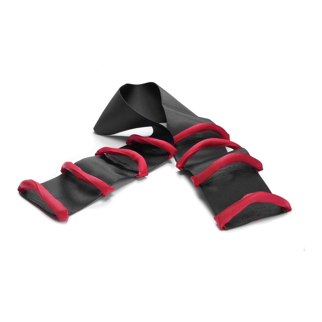 Handicare SitWalk repositioning strap 6080, black band with red handles