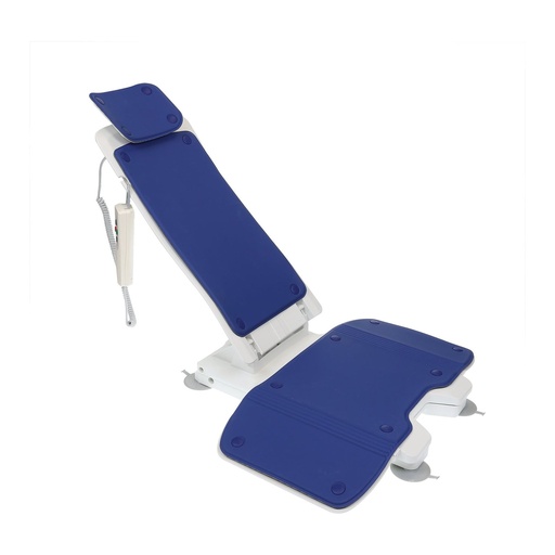 BIOS Living bath lift reclined with the backrest lowered and the seat in front