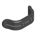 Drawing of the dual-mount pad, a long curve with two mounting collars underneath