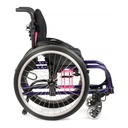Sunrise Medical ZIPPIE X'CAPE folding frame paediatric wheelchair in purple, side view