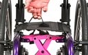 Hand on the fold strap above the pink crossbrace of a ZIPPIE X'CAPE