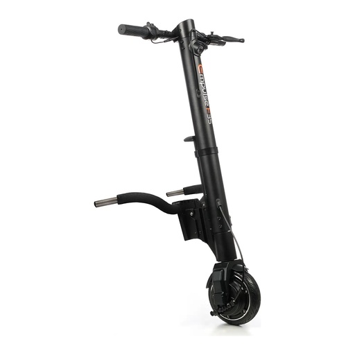 Empulse F35 power assist in black, side view with the drive wheel down