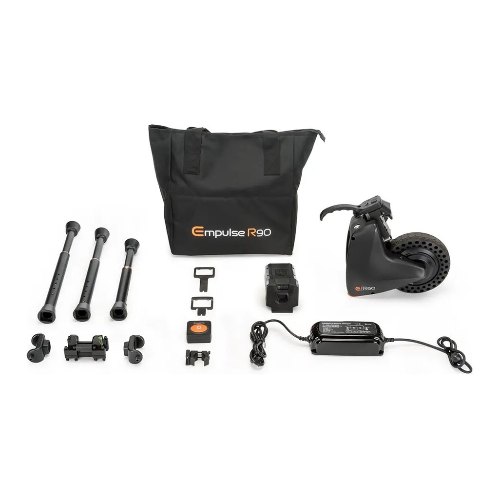 Empulse R90 kit: drive unit, battery, control box, clamps and travel bag