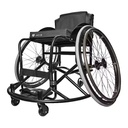 RGK Club Sport multi-sport wheelchair in black, three-quarter view with a front wing