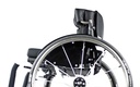 Rear view of an RGK HiLite backrest with padded sides and an RGK hub