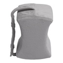 Second view of the grey knee cushion and its fabric strap