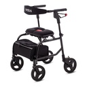 Human Care Nexus wide backstrap fitted on a black rollator