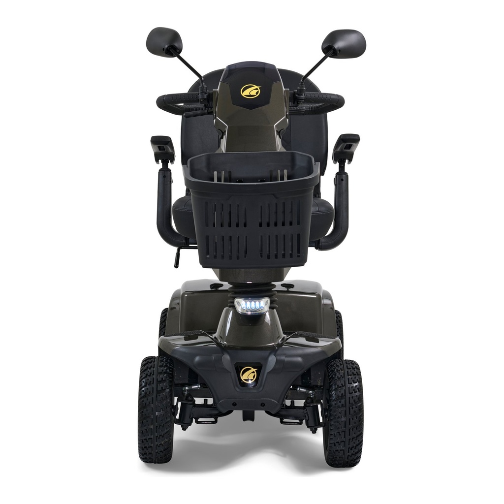 Front view of the Companion GC440 with its headlight and basket