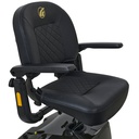 Quilted high-back seat and armrests on the Companion GC440