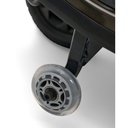 Front anti-tip wheel and fork on the Companion HD 3-wheel scooter