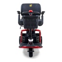Front view of the red LiteRider GL111 scooter from Golden, basket facing the camera