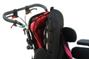 SuperShape back support opened to show the red contouring cube cells inside the black expansion fabric cover