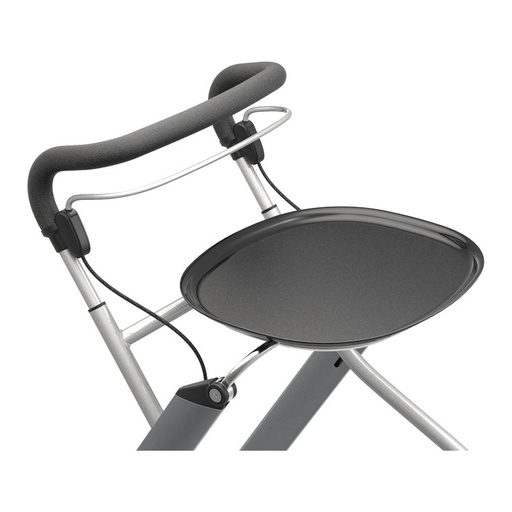 Black tray under the padded handle and the brake cable