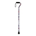 PCP offset aluminum cane in the cats pattern with foam grip