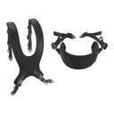 Ki Mobility Axiom Softgoods positioning supports: a chest support and a padded anterior shell