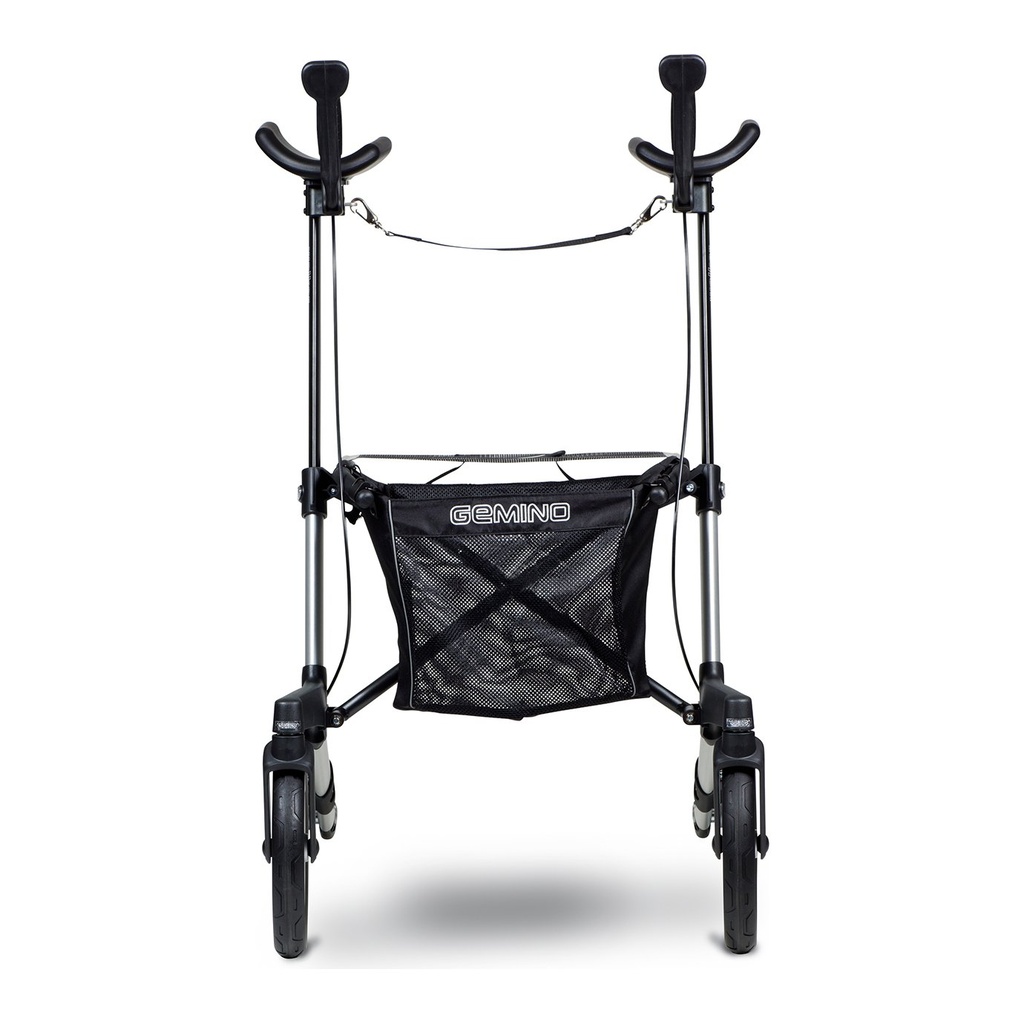 Front view of both forearm supports and the mesh basket
