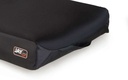 Jay Ion wheelchair cushion assembled in its black outer cover, showing the JAY Ion logo patch on the front corner