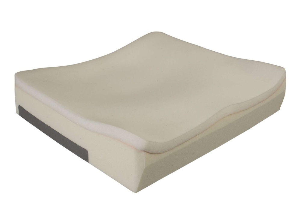 Jay Ion cushion foam base without covers, showing the layered foam and the hook-and-loop strip along the front edge