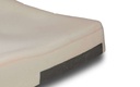 Close-up of the Jay Ion foam base corner, showing the soft top layer over the firmer base foam