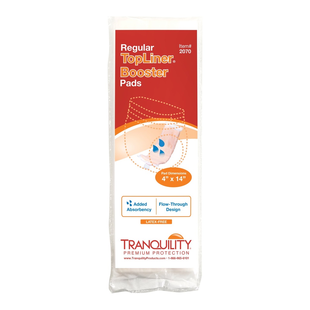 One TopLiner Regular booster pad shown on its own, 14 by 4 inches