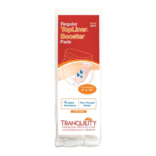 One TopLiner Regular booster pad shown on its own, 14 by 4 inches