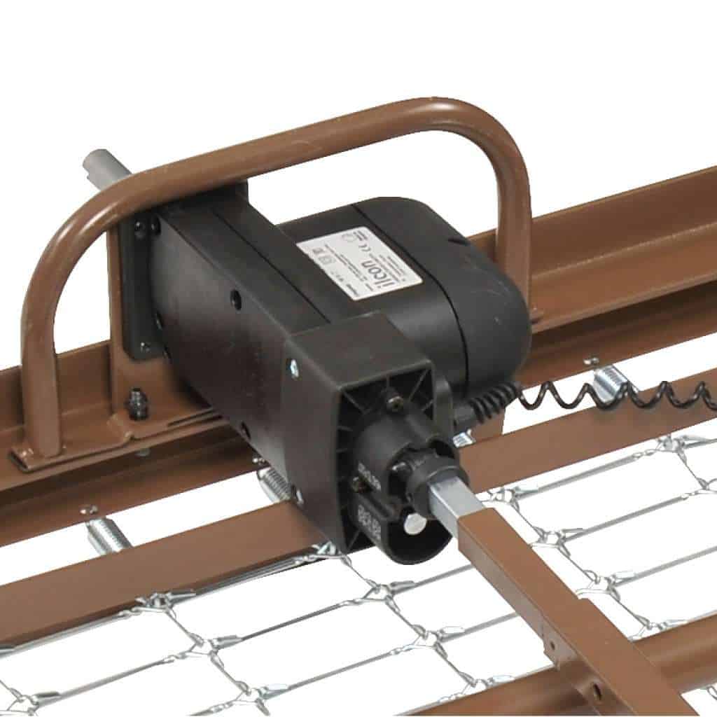 Motor unit and control box bolted to the frame of the Delta Ultra-Light 1000 low bed