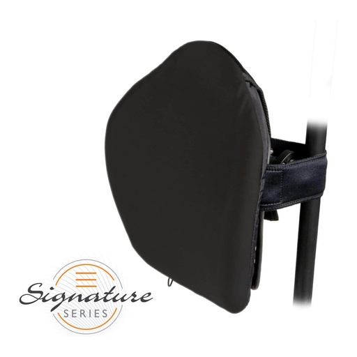 JAY Zip pediatric wheelchair back with a black stretch cover, seen from the rear