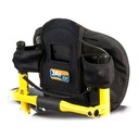 JAY Zip back on a yellow pediatric wheelchair frame, showing its contour and pockets