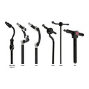 The six Whitmyer mounting systems the Contoured Cradle pad fits, shown side by side