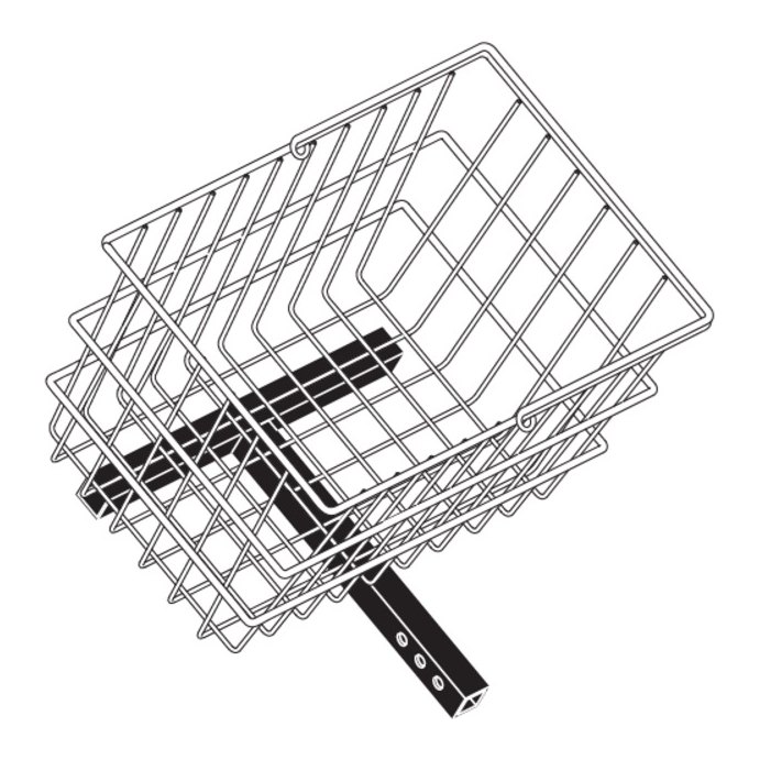 Pride large rear basket, the wire basket mounted on the rear bar behind the scooter seat