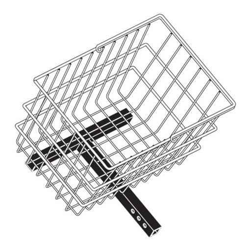 Pride large rear basket, the wire basket mounted on the rear bar behind the scooter seat