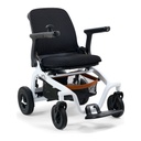 Golden Ally GP303 in white, whole chair from the left three-quarter view