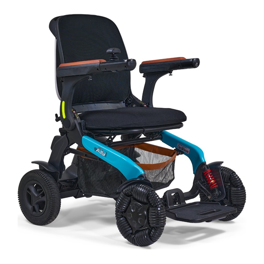 Golden Ally Pro GP304 in teal, whole chair from the left three-quarter view
