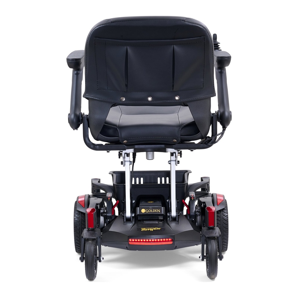 Rear view of the Golden BuzzAround CarryOn GP130 with the rear light package