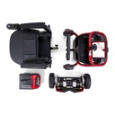 Golden LiteRider Envy GP162 in cherry red taken apart into its four transport sections